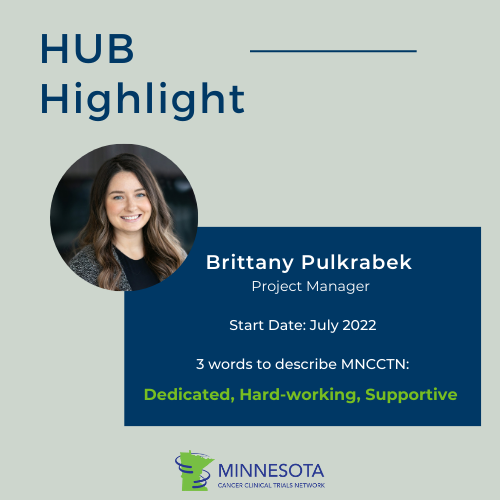 HUB Highlight infographic- Brittany Pulkrabek, Project Manager 